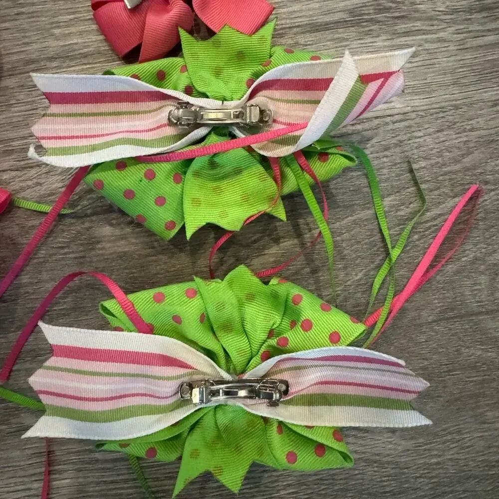 12 Dark Pink Grosgrain Ribbon Girls' Hairbows